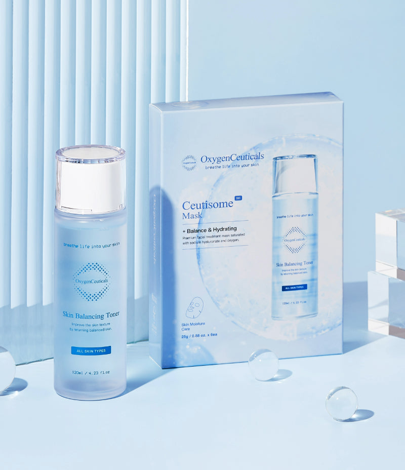 Model wearing Ceutisome BH Mask hydrating sheet on face / 模特兒敷住 Ceutisome BH Mask 補濕面膜