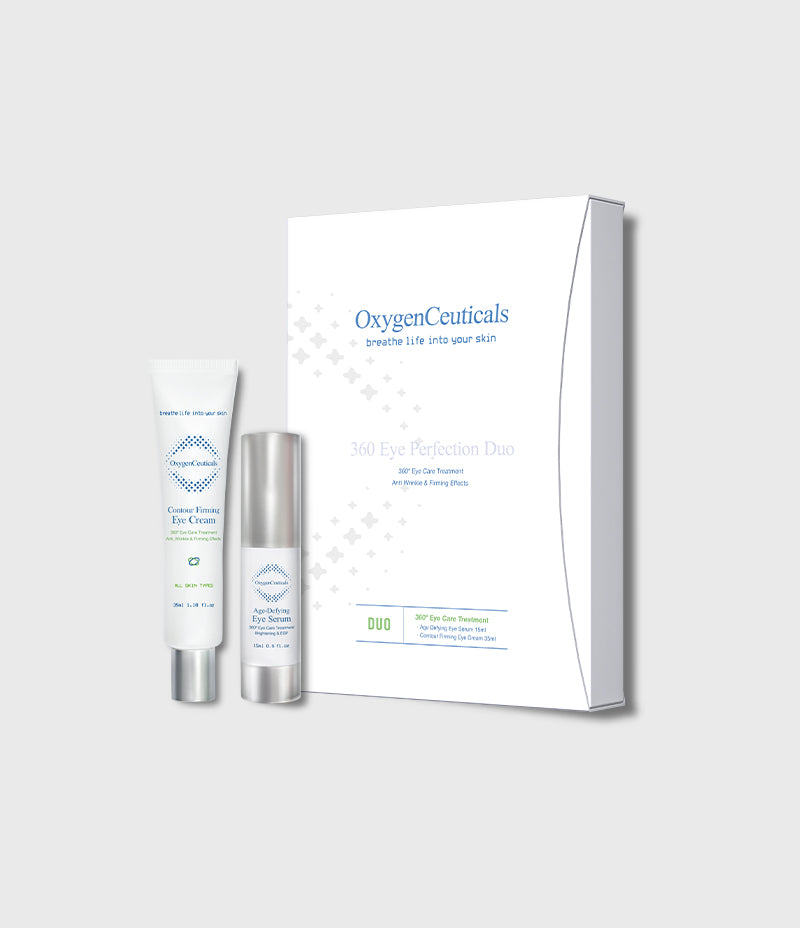 360 Eye Perfection Duo eye serum and eye cream set front view / 360 Eye Perfection Duo 眼部精華同眼霜套裝正面