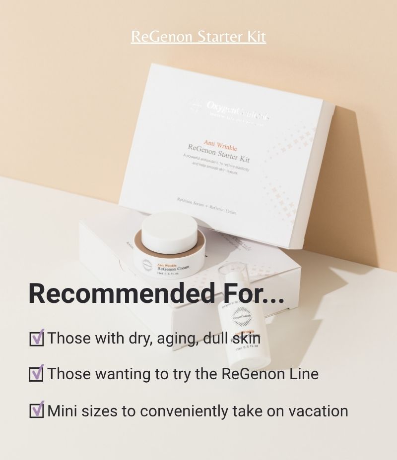 ReGenon Starter Kit key ingredients idebenone niacinamide / ReGenon Starter Kit 艾地苯同煙酰胺主要成分