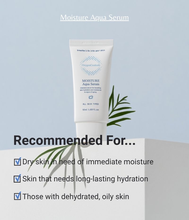 Moisture Aqua Serum hero shot Korean cosmeceutical hydrating serum / Moisture Aqua Serum 主圖 韓國醫美級補水精華