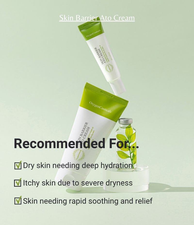 Skin Barrier Ato Cream Fucoidan barrier repair cream hero shot | OxygenCeuticals Hong Kong / Skin Barrier Ato Cream Fucoidan 修護屏障面霜 主圖 | OxygenCeuticals 香港