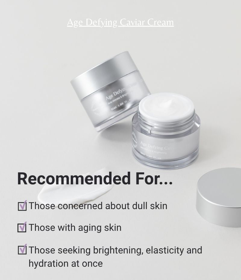 Age Defying Caviar Cream hero shot Korean premium anti-aging cream / Age Defying Caviar Cream 韓國醫美級頂級抗齡面霜主圖