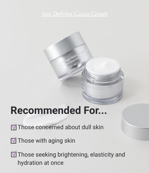 Age Defying Caviar Cream hero shot Korean premium anti-aging cream / Age Defying Caviar Cream 韓國醫美級頂級抗齡面霜主圖