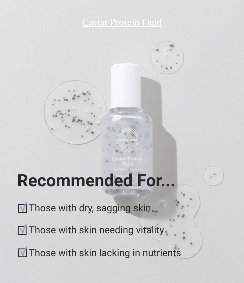 Caviar Protein Fluid hero shot Korean anti-aging ampoule / Caviar Protein Fluid 韓國醫美級抗齡安瓶主圖