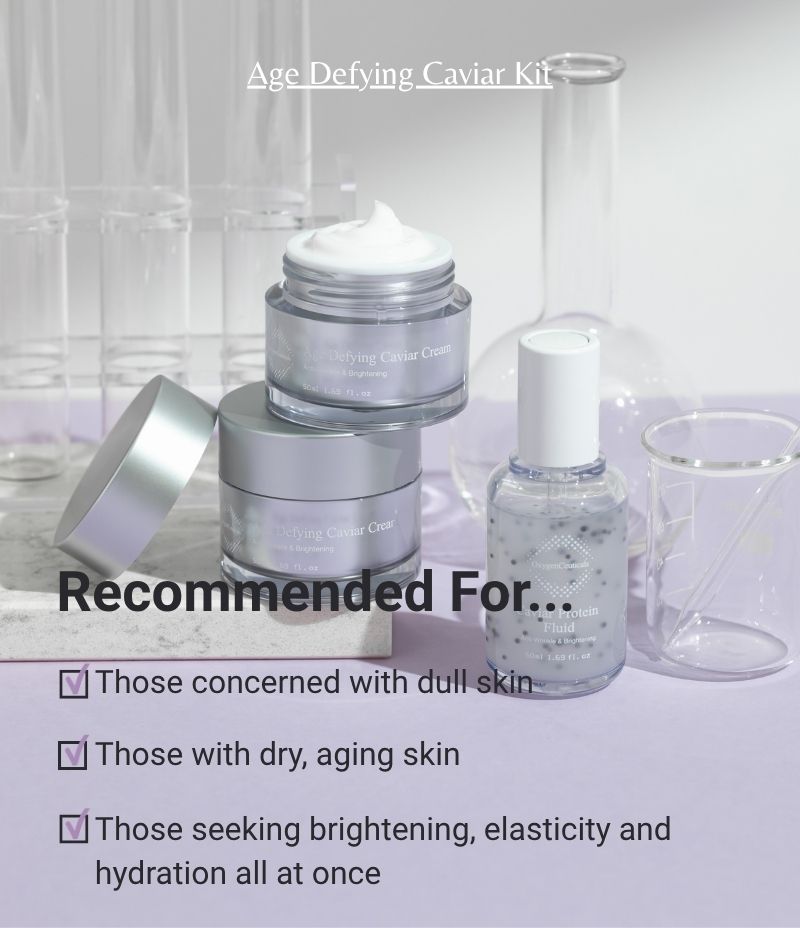 Age Defying Caviar Kit hero shot Korean caviar anti-aging set / Age Defying Caviar Kit 韓國醫美級魚子抗皺套裝