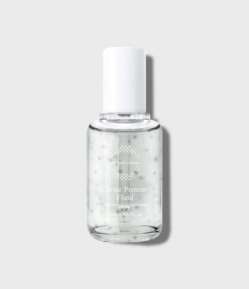 Caviar Protein Fluid 50ml anti-aging ampoule bottle front / Caviar Protein Fluid 50ml 魚子緊緻精華正面