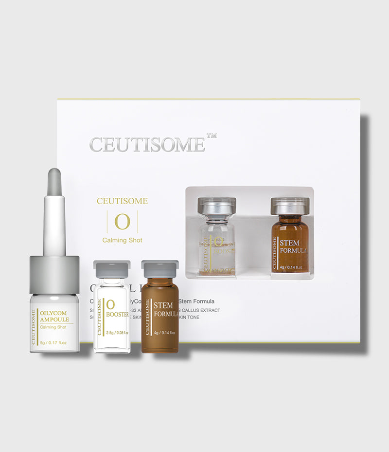 Ceutisome O Trial Kit ampoule booster and stem formula box front / Ceutisome O Trial Kit 油痘肌體驗裝盒裝正面
