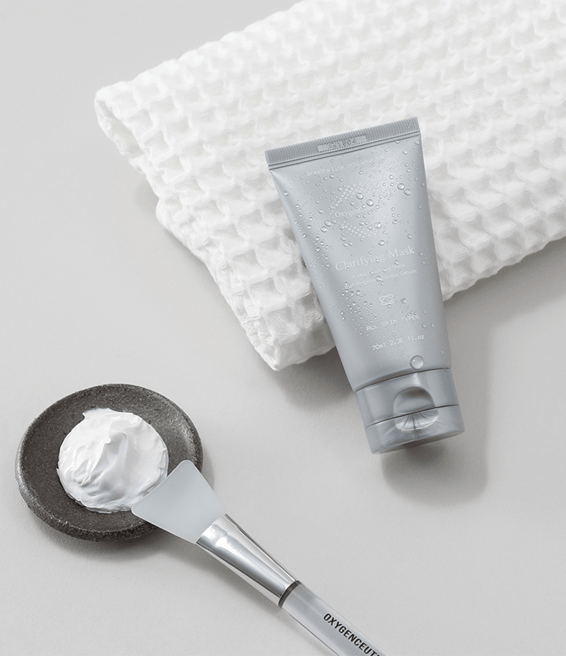 Clarifying Mask kaolin clay sebum control pore concept / Clarifying Mask 高嶺土控油 毛孔淨化概念圖