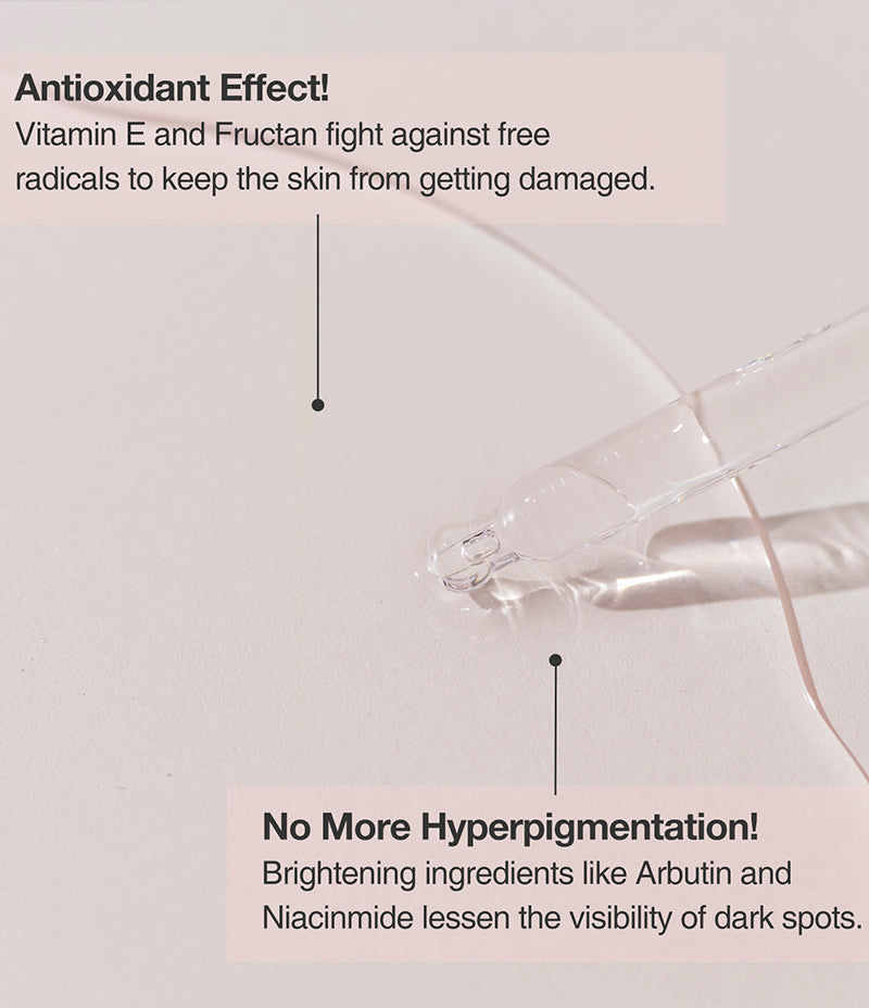 Fermented Fluid key points Arbutin Niacinamide Fructan / Fermented Fluid 主要成分重點