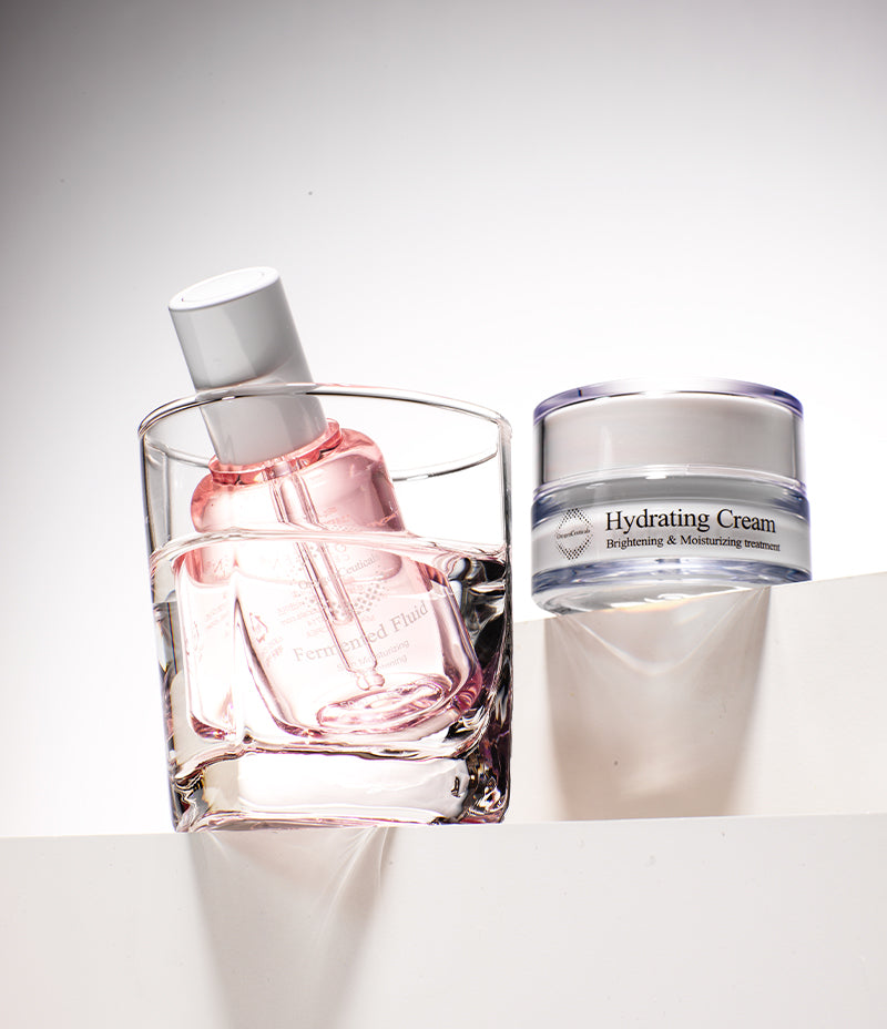 Fermented Fluid paired with Hydrating Cream brightening routine / Fermented Fluid 配搭 Hydrating Cream 亮膚步驟