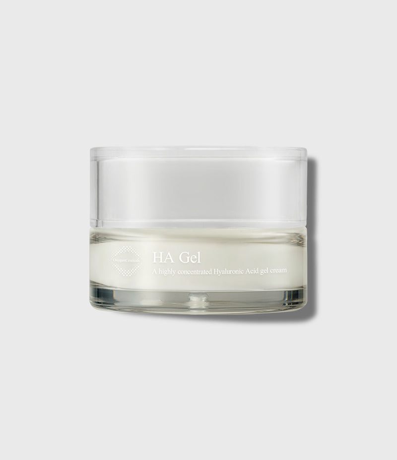 Oxygen HA Gel 50ml hyaluronic acid gel moisturizer bottle front / Oxygen HA Gel 50ml 透明質酸啫喱正面