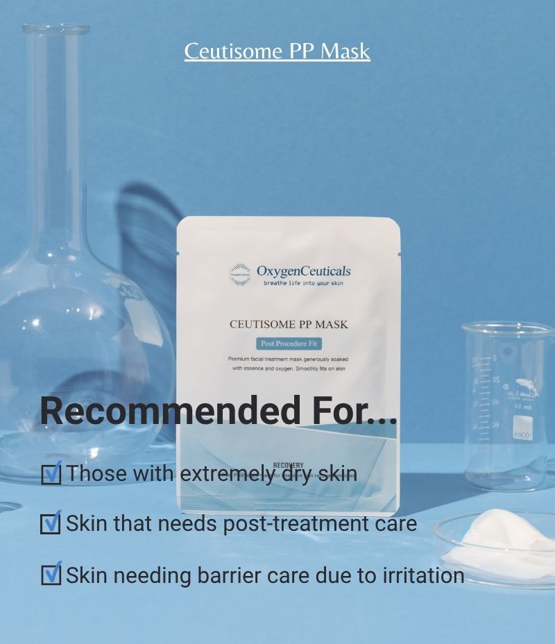 Ceutisome PP Mask hero shot Korean post procedure sheet mask / Ceutisome PP Mask 韓國醫美級術後面膜