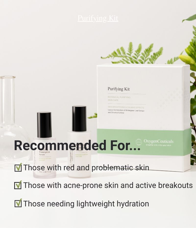 Purifying Kit hero shot Korean cosmeceutical oil control set / Purifying Kit 韓國醫美級控油套裝