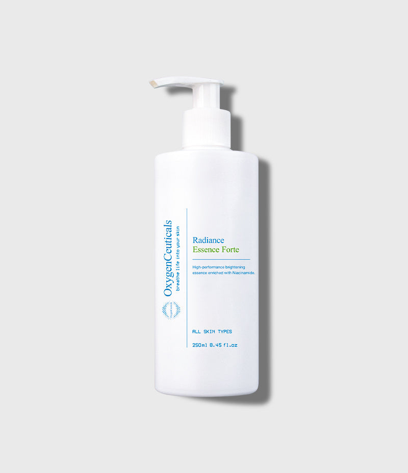 Radiance Essence Forte 250ml brightening milky essence bottle front / Radiance Essence Forte 250ml 亮膚乳液精華正面