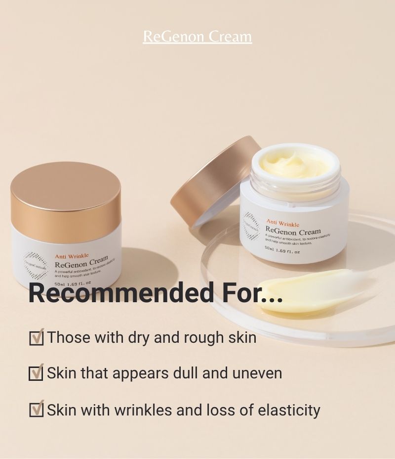 ReGenon Cream hero shot Korean antioxidant anti-aging cream / ReGenon Cream 韓國醫美級抗氧化面霜主圖