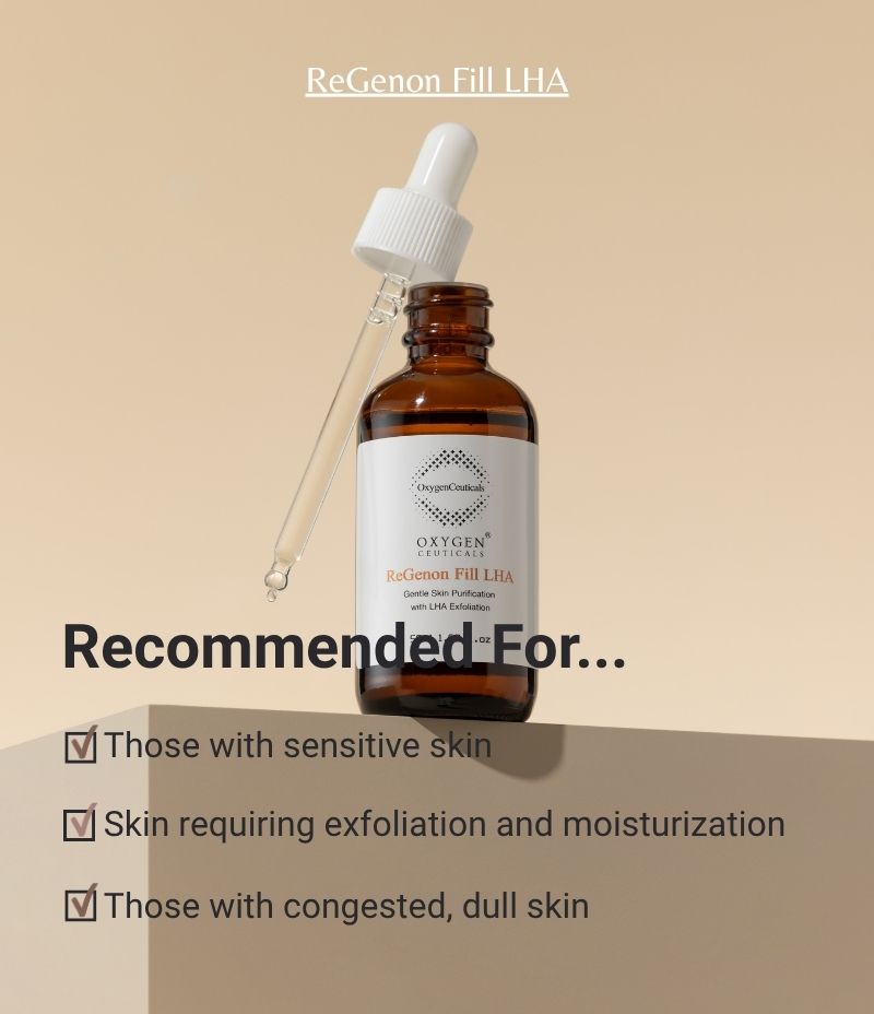 ReGenon Fill LHA hero shot Korean LHA peel / ReGenon Fill LHA 韓國醫美級 LHA 換膚精華主圖