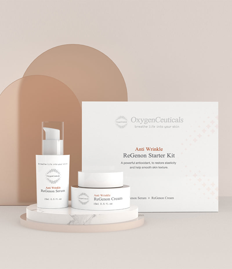 ReGenon Starter Kit idebenone antioxidant concept shot / ReGenon Starter Kit 艾地苯抗氧化概念圖