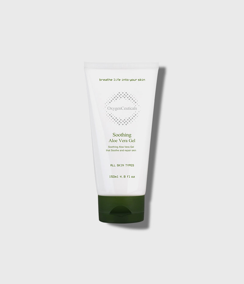 Soothing Aloe Vera Gel 150ml calming gel bottle front / Soothing Aloe Vera Gel 150ml 蘆薈舒緩啫喱正面