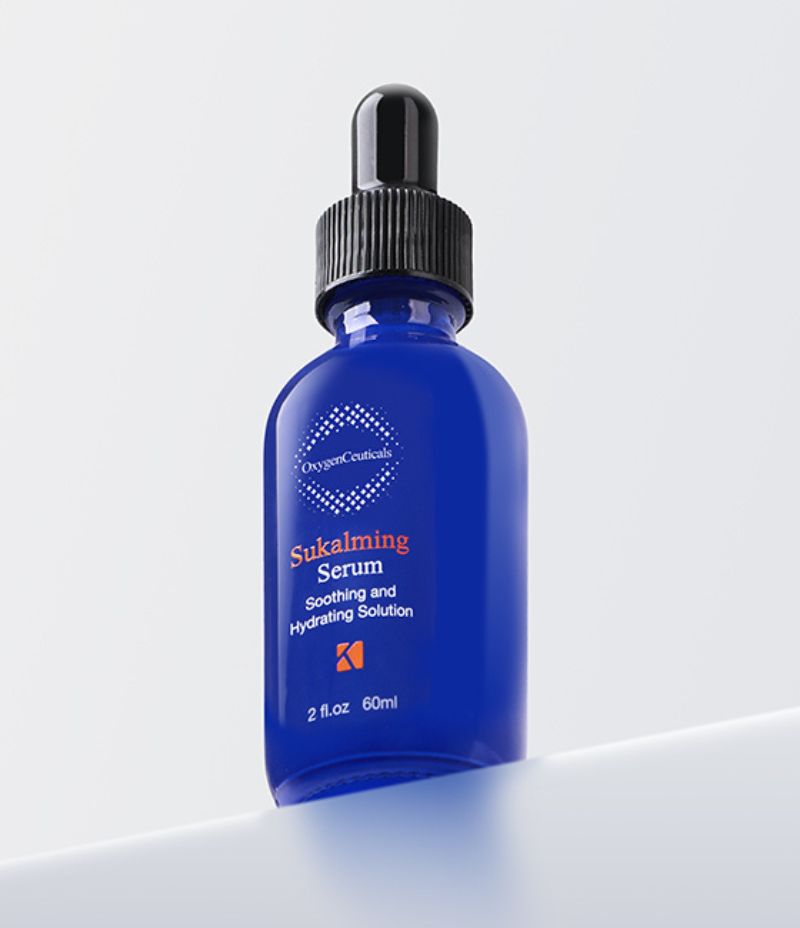 Sukalming Serum bottle and packaging detail / Sukalming Serum 樽身同包裝細節