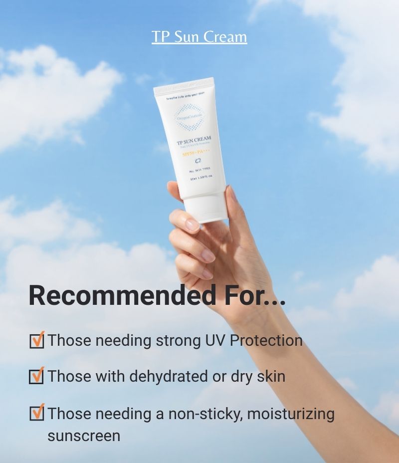 TP Sun Cream hero shot Korean cosmeceutical sunscreen / TP Sun Cream 韓國醫美級防曬霜