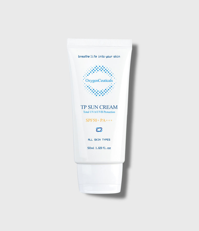 TP Sun Cream SPF 50+ PA+++ 50ml tube front view / TP Sun Cream SPF 50+ PA+++ 50ml 樽身正面