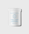 Ultra-X Cream 白色罐装正面，标签写有 RF Cream for Face and Body 及 1000ml/33.8 fl.oz