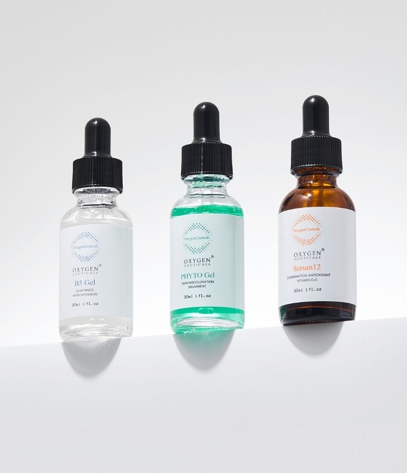 OxygenCeuticals vitamin serum line group shot / OxygenCeuticals 維他命精華系列