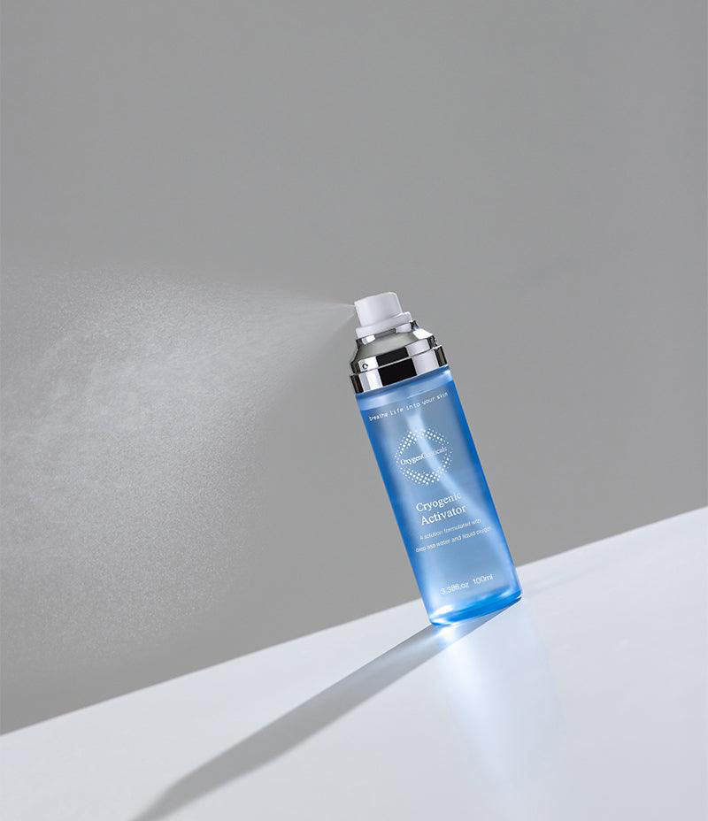 Cryogenic Activator deep sea water oxygen mineral mist concept / Cryogenic Activator 深海水氧氣礦物噴霧 概念圖