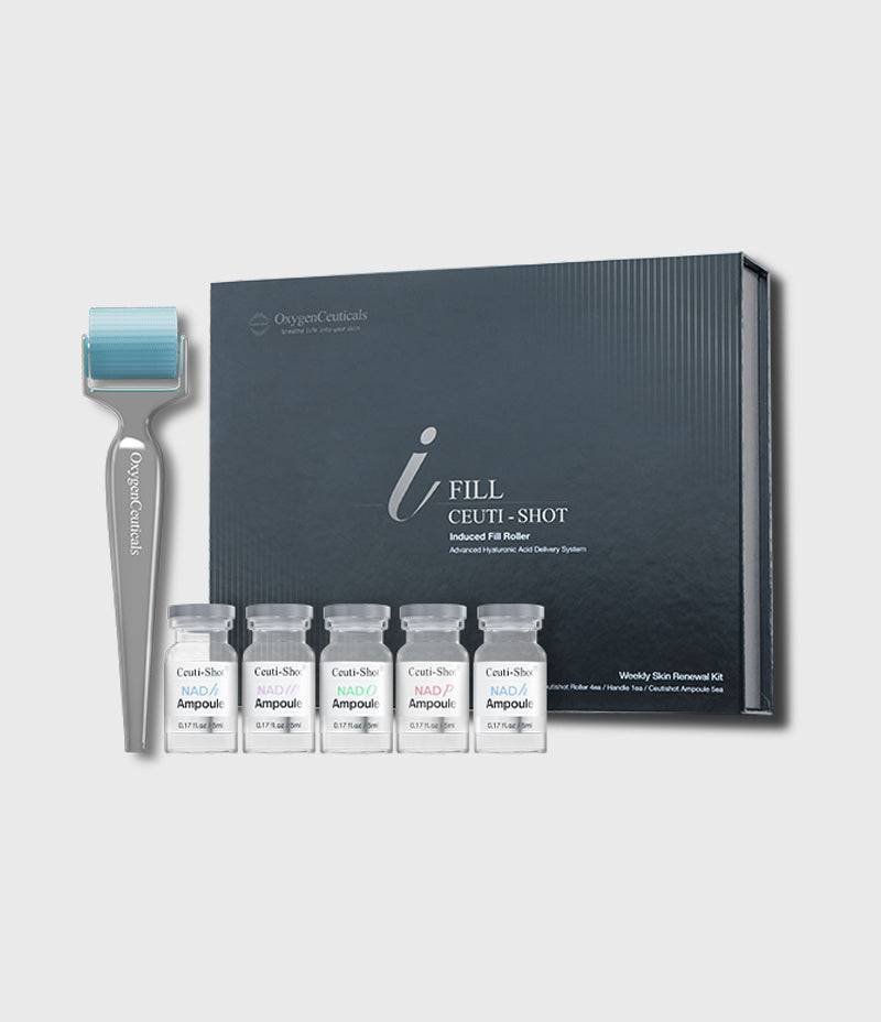 i Fill Ceuti-Shot 4-week NAD+ exosome programme front view | OxygenCeuticals Hong Kong / i Fill Ceuti-Shot 4 週 NAD+ 外泌體療程 正面圖 | OxygenCeuticals 香港