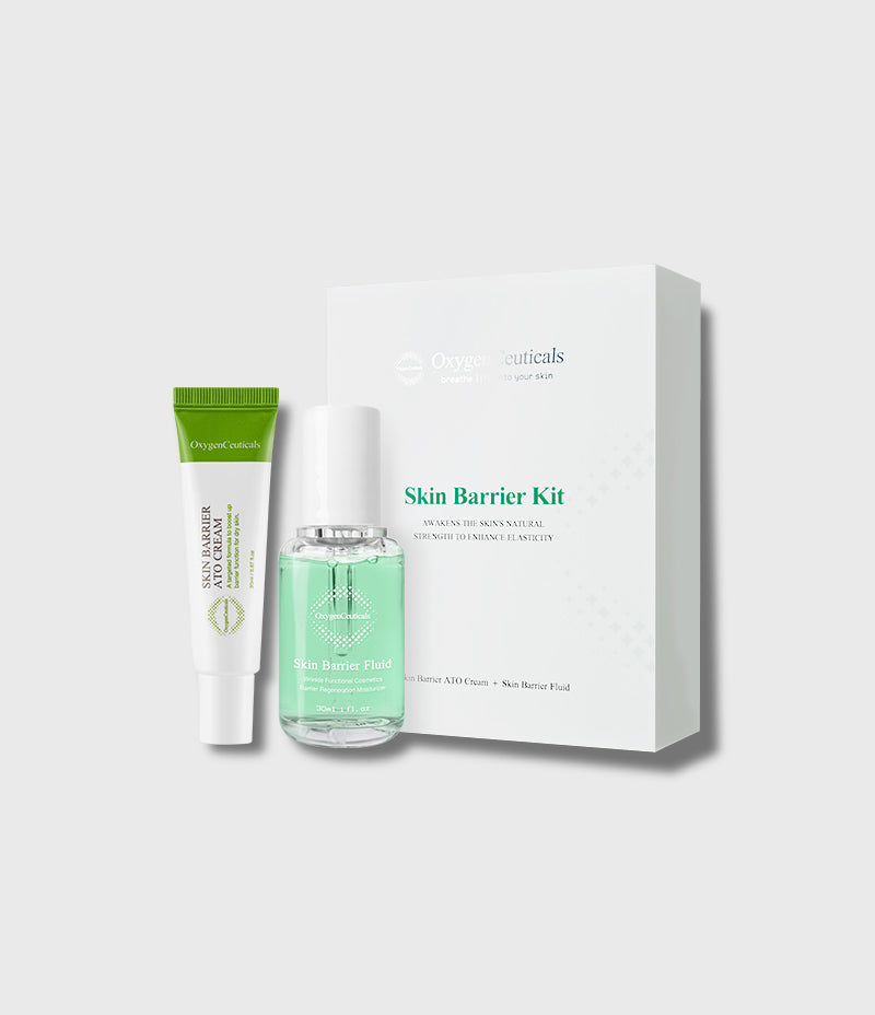 Skin Barrier Kit fluid and ato cream set front view / Skin Barrier Kit 屏障修護套裝正面