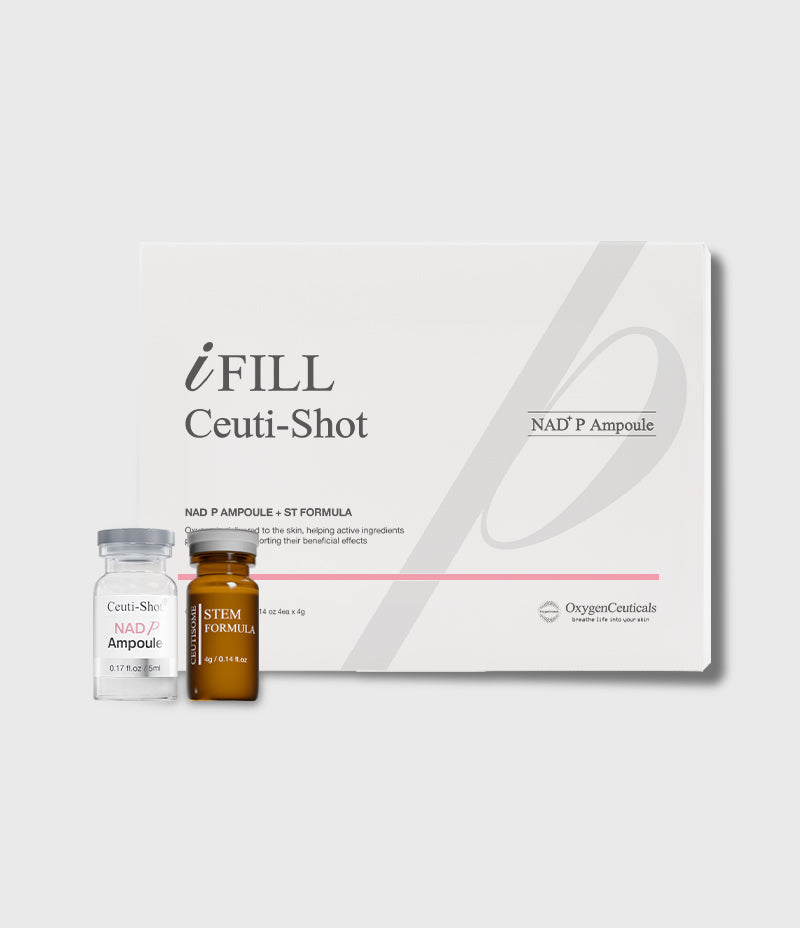 i Fill Ceuti-Shot NAD+ P Ampoule box front view / i Fill Ceuti-Shot NAD+ P Ampoule 提亮安瓶盒裝正面