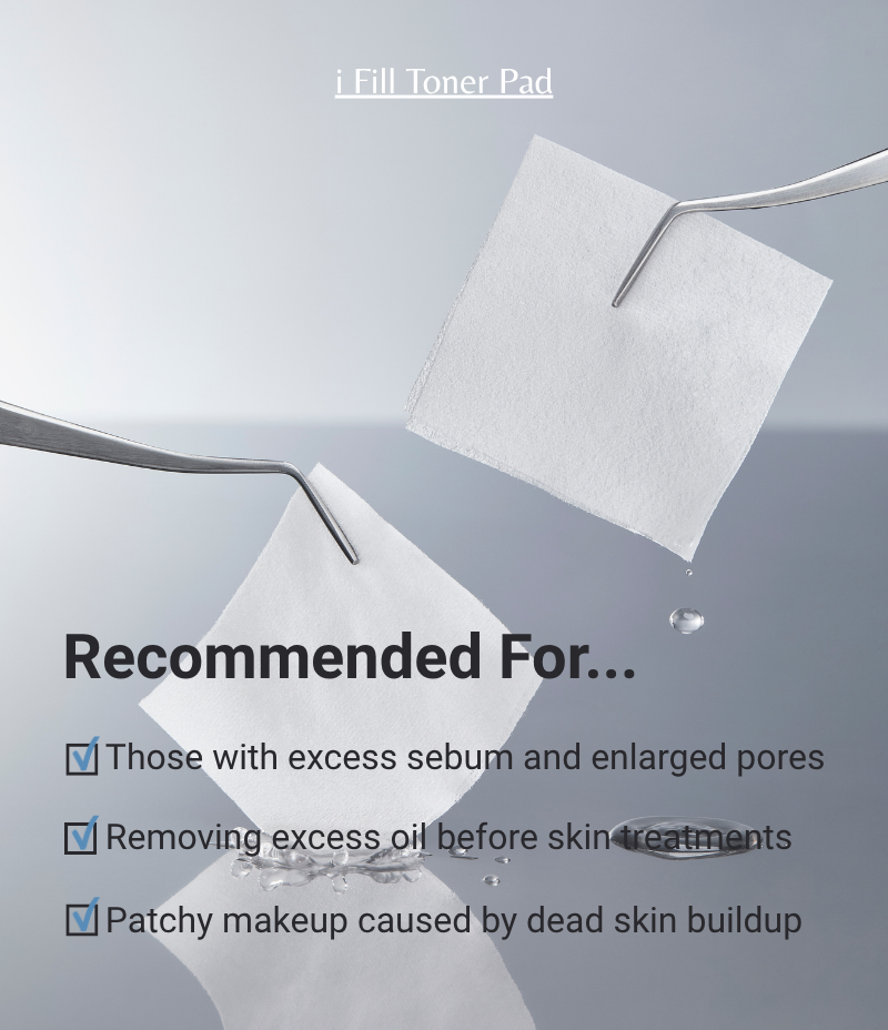 i Fill Toner Pad hero shot Korean professional exfoliating pads / i Fill Toner Pad 韓國醫美級專業去角質棉片主圖
