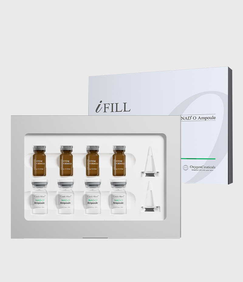 i Fill Ceuti-Shot NAD+ O Ampoule single vial and Stem Formula pairing / i Fill Ceuti-Shot NAD+ O Ampoule 單支安瓶連純氧導入液