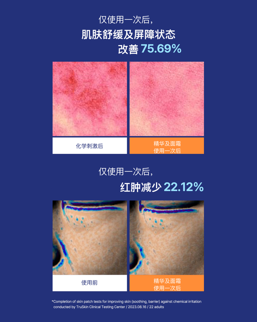 Sukalming 精华与面霜并排