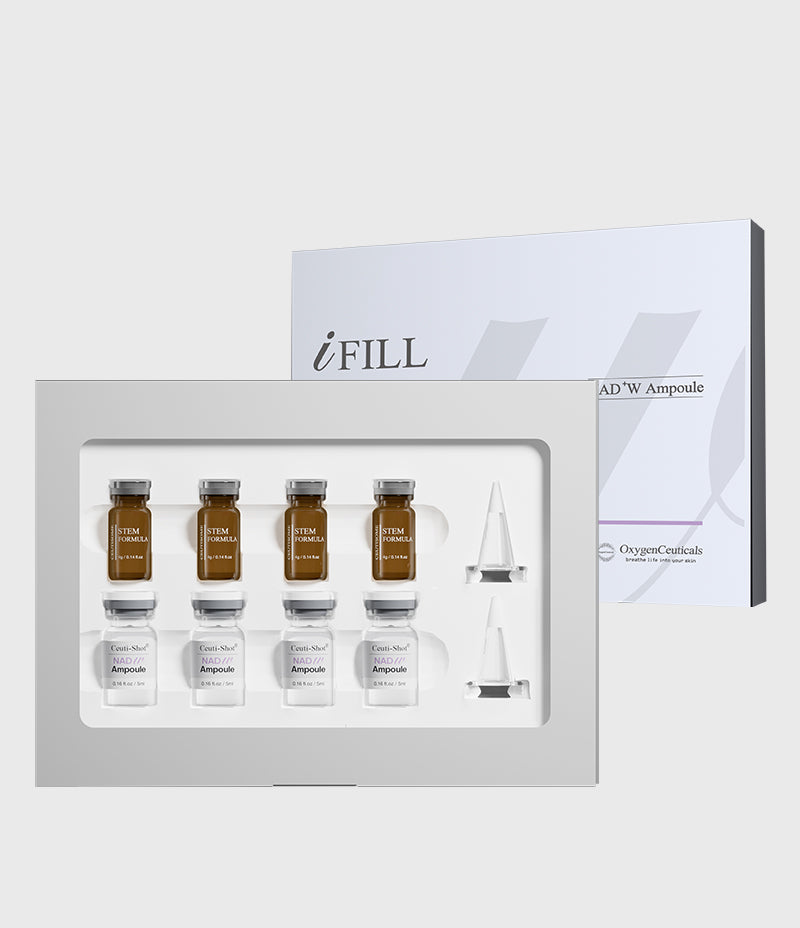 i Fill Ceuti-Shot NAD+ W Ampoule single vial and Stem Formula pairing / i Fill Ceuti-Shot NAD+ W Ampoule 單支安瓶連純氧導入液